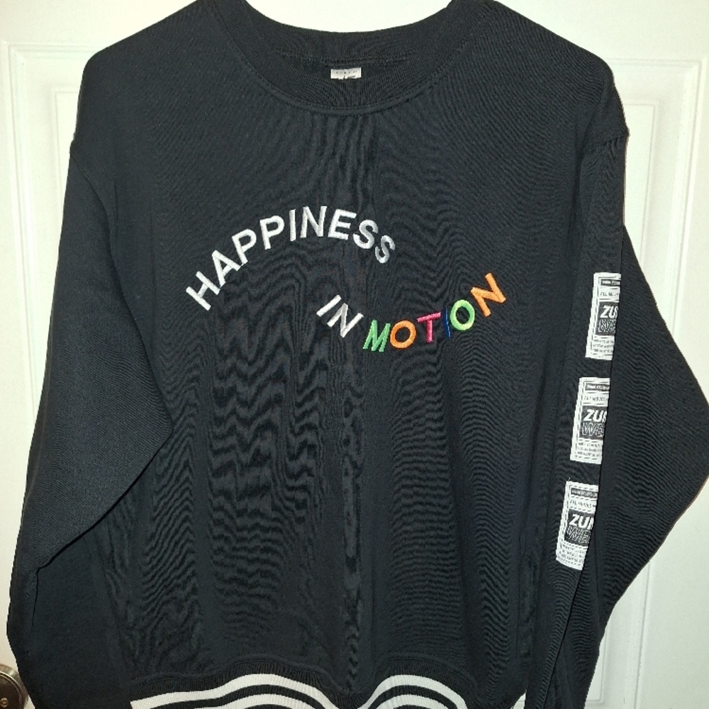 Black Happiness in Motion Zumba Sweatshirt